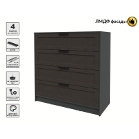 Kомод Тренд КТ-К100 (Антрацит ЛДСП/ Дуб английский ЛМДФ) Ш1000 В1020 Г451